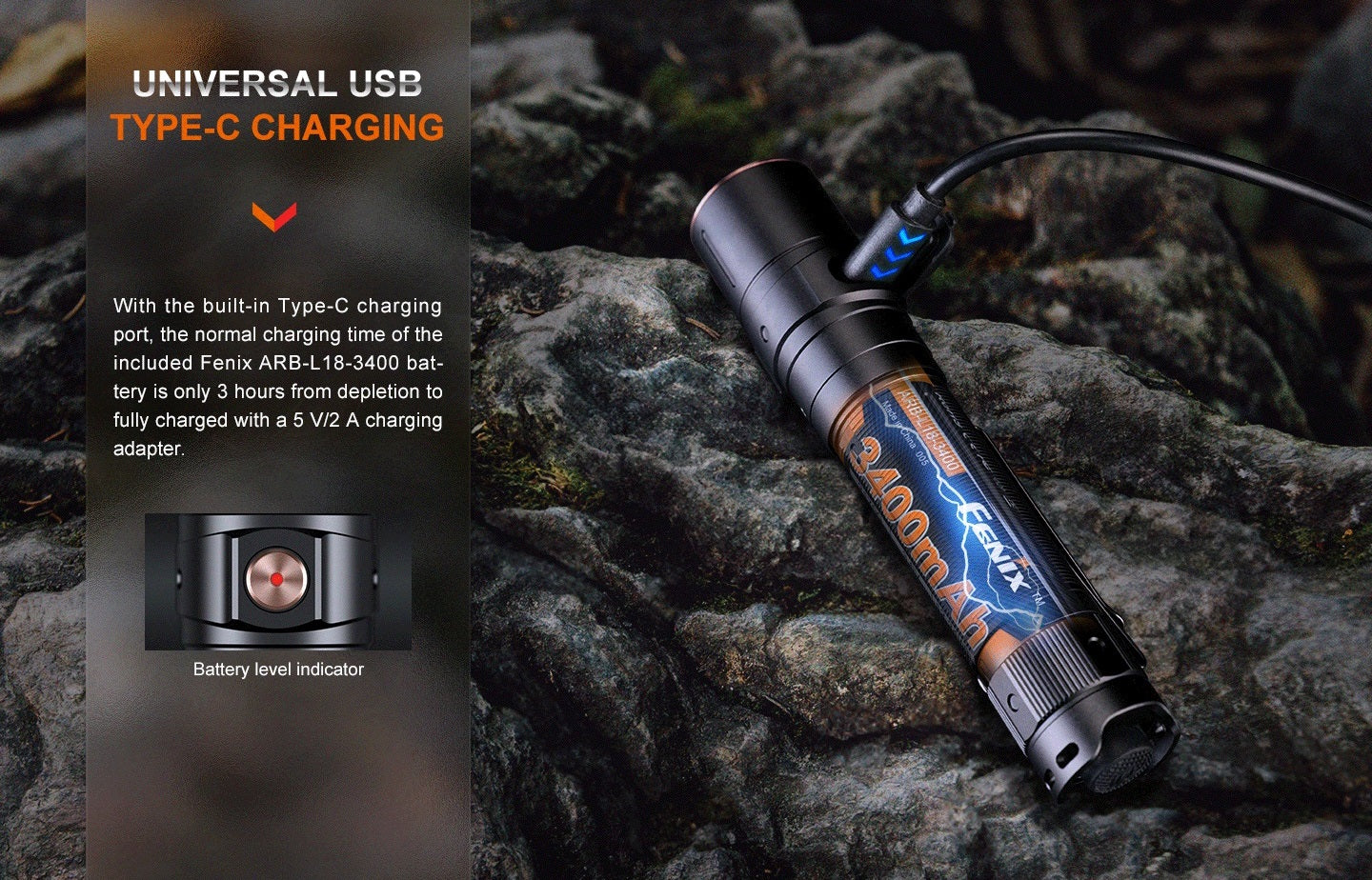 New Fenix LD30R USB Charge 1700 Lumens LED Flashlight Torch