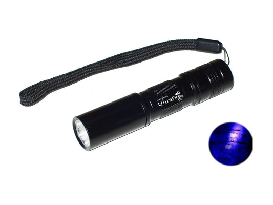 New Ultrafire C3 365nm UV LED Flashlight Ultraviolet Torch