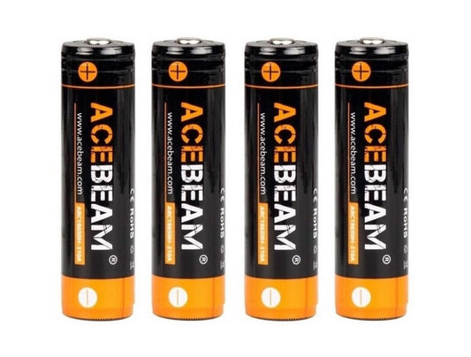 4pcs New AceBeam 18650 (3100mAh) 20A 3.6V IMR Li-ion Cell Rechargeable Battery