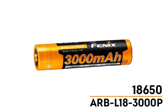 New Fenix 18650 3000mAh (14A) 3.6V Protected Button Top Battery Cell