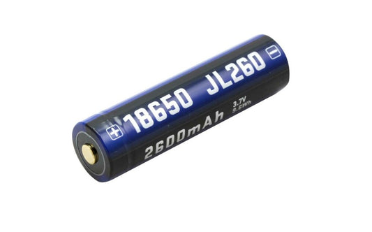 New Jetbeam 18650 2600mAh 3.7V Protected Button Top Rechargeable Battery Cell