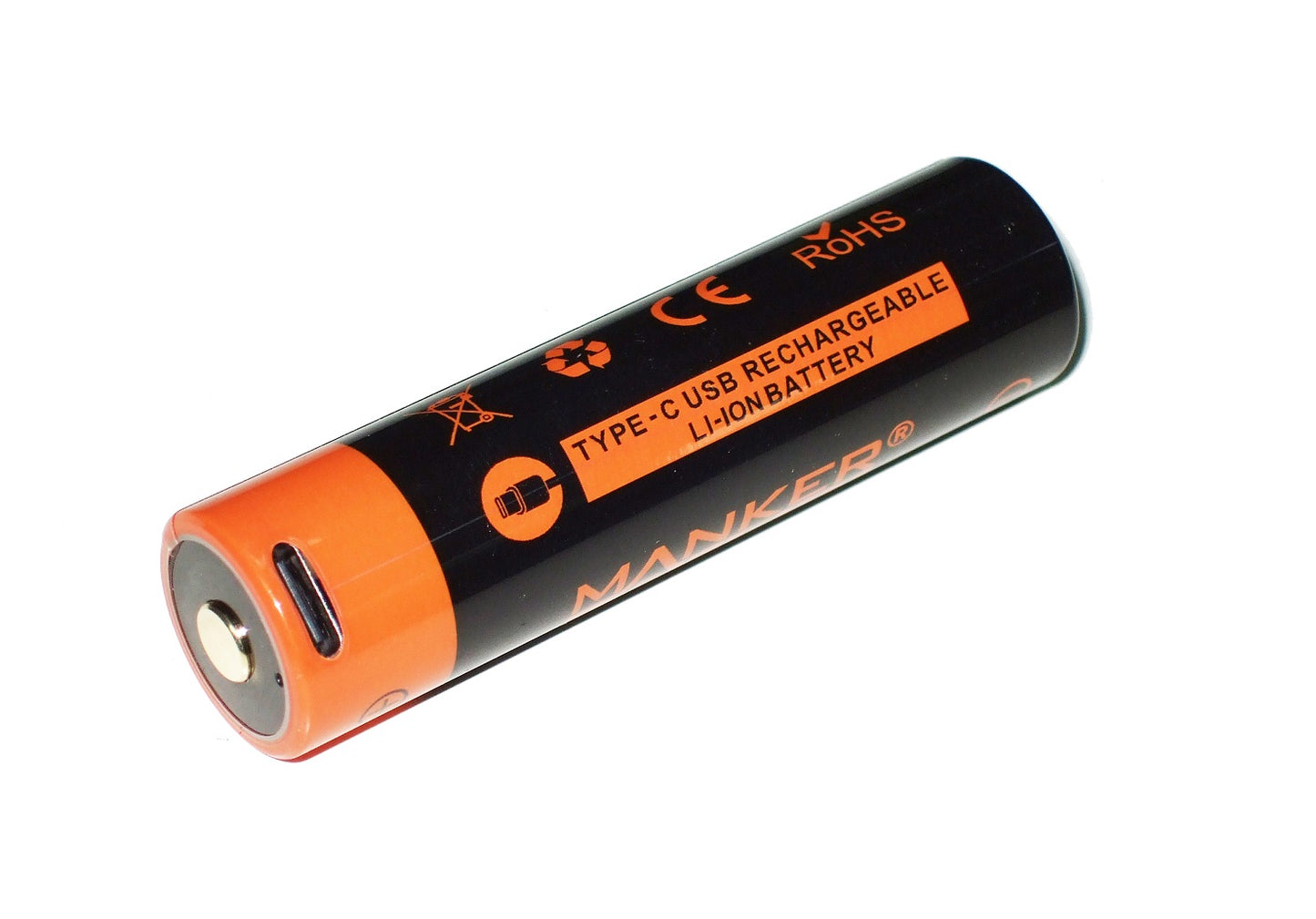 New Manker 18650 3000mAh 3.6V USB-C Button Top Rechargeable Battery Cell