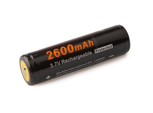 New Soshine 18650 2600mAh 3.7V Protected Rechargeable Battery Cell