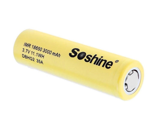New Soshine 18650 3000mAh 3.7V ( 35A ) Flat Top Rechargeable Battery Cell