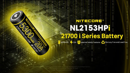 New Nitecore NL2153HPi 21700 5300mA 20A 3.6V Customized Battery