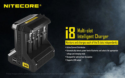 New Nitecore i8 8 Slot LED Battery Charger