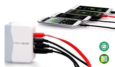 New Acasis UP-04 4 Port USB Wall Charger ( US Plug )