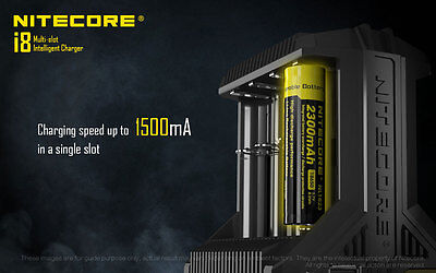 New Nitecore i8 8 Slot LED Battery Charger