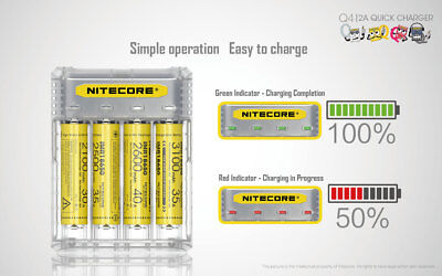 New Nitecore Q4 ( Black ) Battery Charger