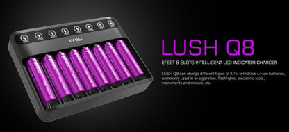New Efest LUSH Q8 Intelligent LED Battery Charger