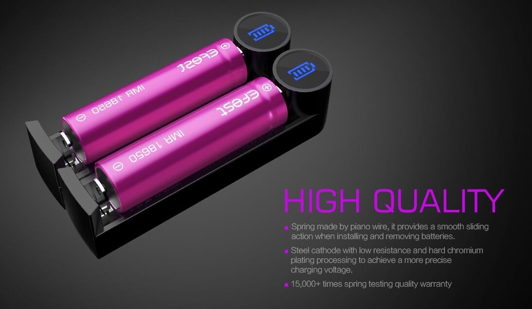 New Efest SLIM K2 USB LED Battery charger