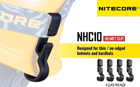 New Nitecore NHC10 Headlight Headlamp Helmet Hard Hat Clip