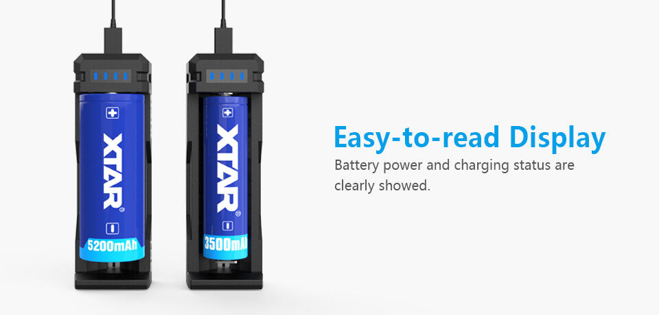 New XTAR SC1 Fast LED USB Battery Charger