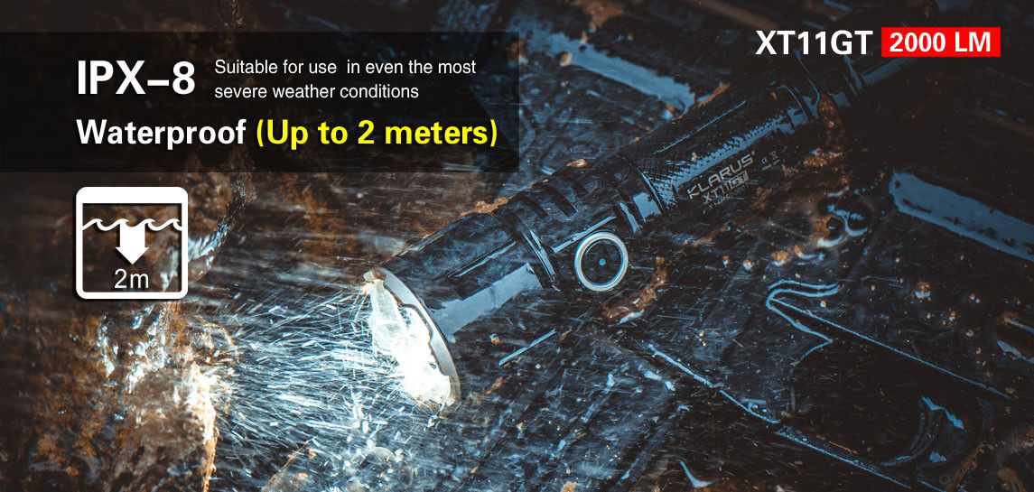 New Klarus XT11GT USB Charge 2000 Lumens LED Flashlight Torch
