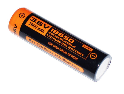 New Manker 18650 2600mAh 3.6V ( 30A ) High Drain Button Top Rechargeable Battery