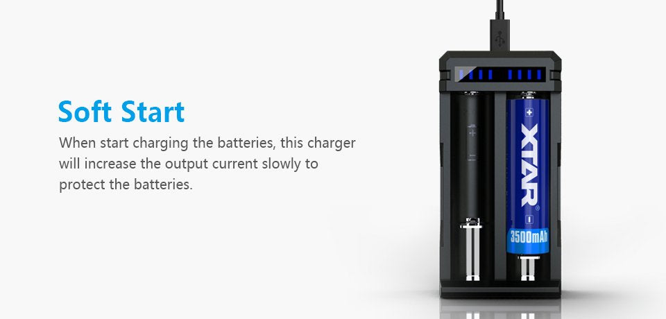 New XTAR SC2 QC 3.0 Fast LED USB Battery Charger