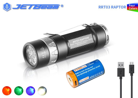 New Jetbeam RRT03 USB Charge 1400 Lumens LED Flashlight Torch