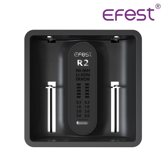 New Efest iMate R2 QC 3.0 2 Bay LED USB Battery Charger