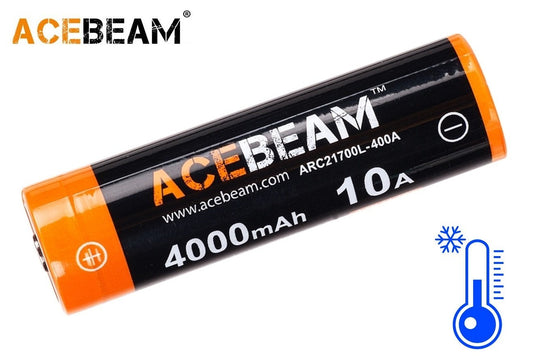 New AceBeam 21700 4000mAh Low Temperature 10A 3.7V High Drain Li-ion Battery