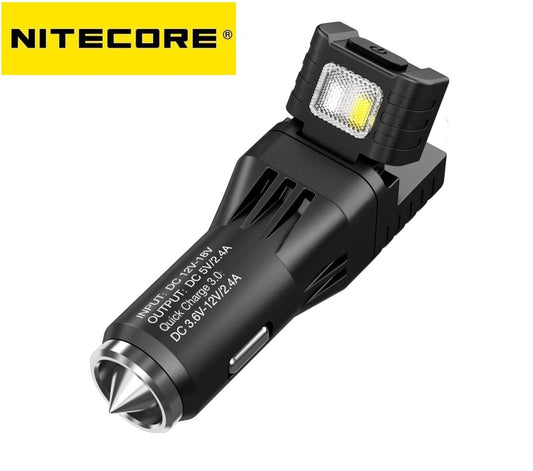 New Nitecore VCL10 Quick Charge QC 3.0 USB Car Charger with Flashlight Torch