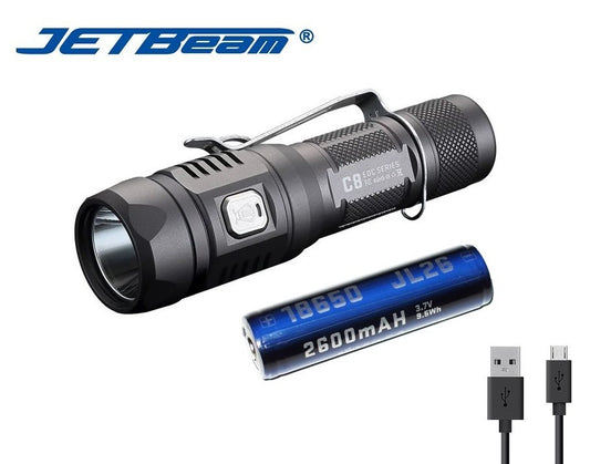 New Jetbeam C8 PRO USB Charge 1200 Lumens LED Flashlight Torch