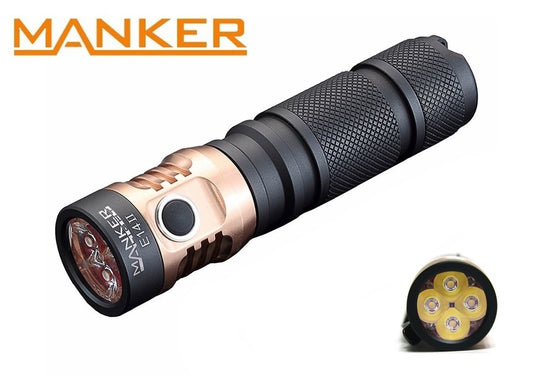 New Manker E14 II (CW) USB Charge 2200 Lumens LED Flashlight Torch (NO Battery)